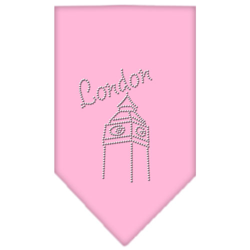 London Rhinestone Bandana Light Pink Large
